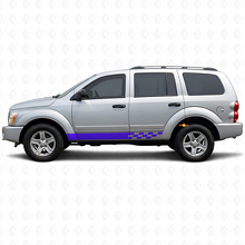 Checkered Stripes Rocker Panel Vinyl Decal for Dodge Durango 2004-2009_2