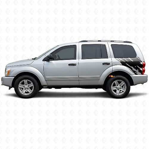 Mud Splash Graphic Rear Side Vinyl Decal for Dodge Durango 2004-2009 1