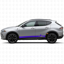 Mountains Style Stripes Rocker Panel Vinyl Decal for Dodge Hornet 2023+_2