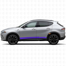 Intertwined Curved Stripes Rocker Panel Door Vinyl Decal for Dodge Hornet 2023+ 2