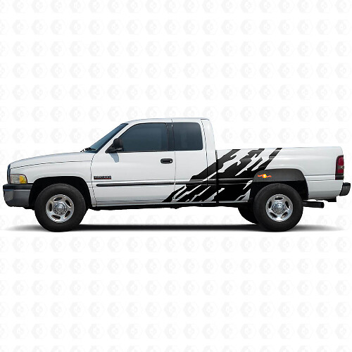 Mud Splash Graphic Side Vinyl Decal for Dodge Ram 1500 1994-2001 1