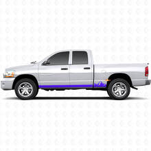 Mountains Thin Stripes Rocker Panel Vinyl Decal for Dodge Ram 1500 2002-2008_2