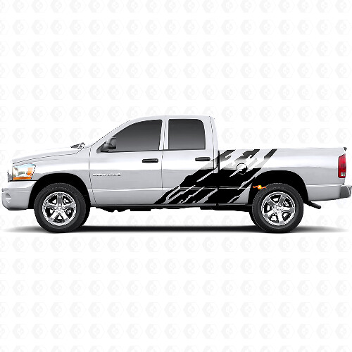 Mud Splash Graphic Side Vinyl Decal for Dodge Ram 1500 2002-2008