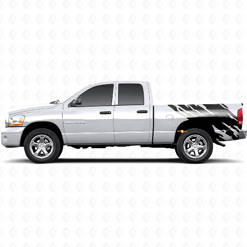 Mud Splash Graphic Rear Side Vinyl Decal for Dodge Ram 1500 2002-2008 1