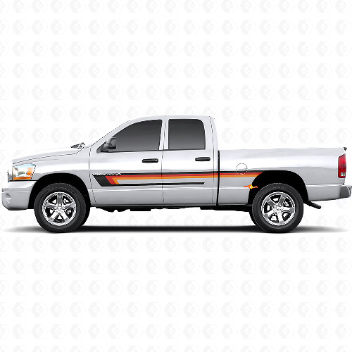 Triple Stripe Door Side Vinyl Decal for Dodge Ram 1500 2002-2008