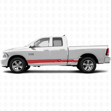 Vinyle Autocollant Bas de Caisse à Bandes Courbes Entrelacées pour Dodge Ram 1500 2011-2018 3