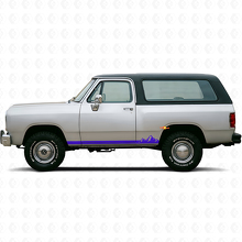 Mountains Thin Stripes Rocker Panel Vinyl Decal for Dodge Ramcharger 1974-1993_2