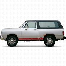 Mountains Thin Stripes Rocker Panel Vinyl Decal for Dodge Ramcharger 1974-1993_3