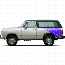 Mud Splash Graphic Rear Side Vinyl Decal for Dodge Ramcharger 1974-1993_2