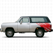 Mud Splash Graphic Rear Side Vinyl Decal for Dodge Ramcharger 1974-1993_3