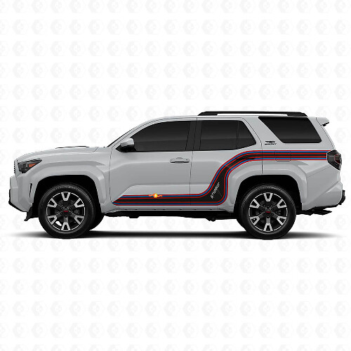 Curved Racing Lines Side Vinyl Stickers Decal For Toyota 4Runner