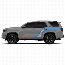 Curved Racing Lines Side Vinyl Stickers Decal For Toyota 4Runner_3