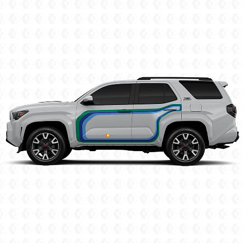 Adhesifs Autocollants Latéraux Graphiques Rayures Fermées Pour Toyota 4Runner 1