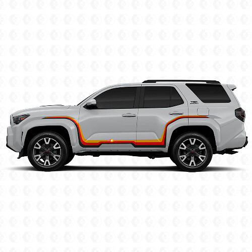 Kit d'autocollants latéraux à triple rayures de course pour Toyota 4Runner