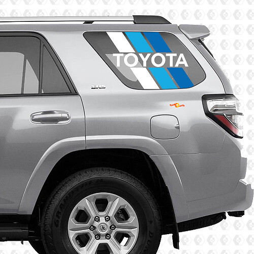 Retro Style Stripes Rear Side Window Vinyl Decals for Toyota 4Runner