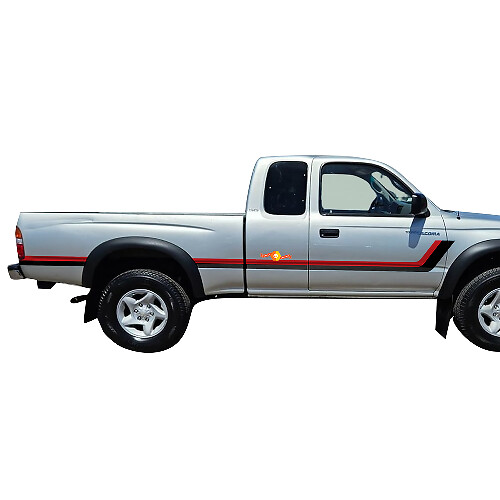 Vinyles Latéraux à Rayures Jumelles pour Toyota Tacoma 1995-2004