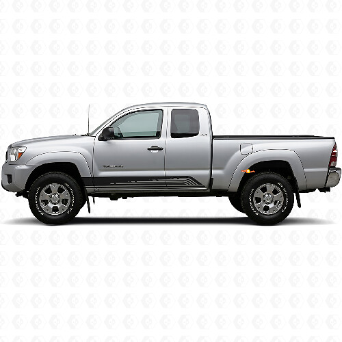 Curved Lines Rocker Panel Vinyl Decal for Toyota Tacoma 2004-2015