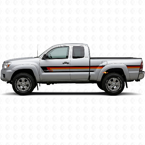 Triple Stripes Door Side Vinyl Decal for Toyota Tacoma 2004-2015 1