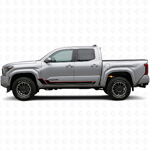 Twin Stripes Rocker Panel Vinyl Decal Kit for Toyota Tacoma 2023+