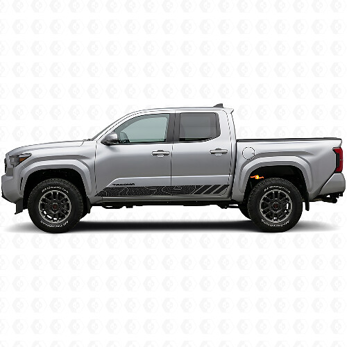 Déco Vinyle à Rayures Style Topographique pour Portes Toyota Tacoma 2023+ 1
