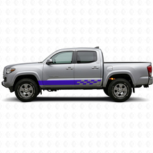 Checkered Stripes Rocker Panel Vinyl Decal for Toyota Tacoma 2015-2023 2