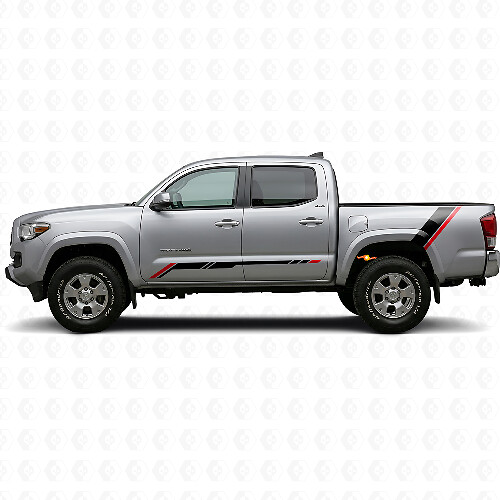Twin Stripes Door and Rear Fender Vinyl Decal Kit for Toyota Tacoma 2015-2023 1