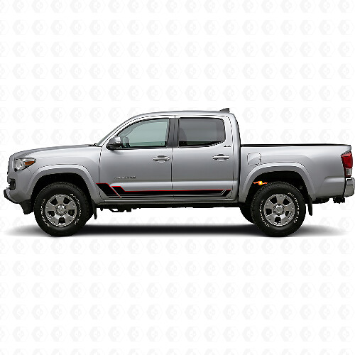 Twin Stripes Rocker Panel Vinyl Decal Kit for Toyota Tacoma 2015-2023 1