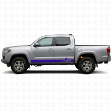 Mountains Style Stripes Rocker Panel Vinyl Decal Kit for Toyota Tacoma 2015-2023 2
