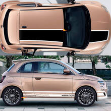 Kit d’autocollants vinyle bandes de course capot toit côté pour Fiat 500 Abarth 2