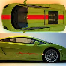 Racing Stripes Hood Roof Trunk Side Vinyl Decal Kit for Lamborgini Gallardo SL-2 2003-2013_3