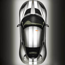 Kit d'autocollants vinyle à rayures doubles pour capot, toit et coffre pour Lotus Elise 2008 2