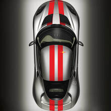 Kit d'autocollants vinyle à rayures doubles pour capot, toit et coffre pour Lotus Elise 2008 3