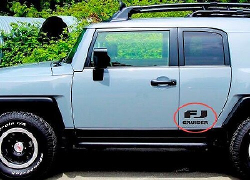 FJ Cruiser Logo Side Door Vinyl Decals Kit for Toyota FJ Cruiser