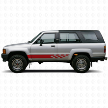 Checkered Stripes Rocker Panel Vinyl Decal for Toyota 4Runner 1984-1989 3