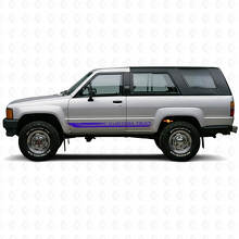 Checkered Curved Stripes Rocker Panel Vinyl Decal for Toyota 4Runner 1984-1989_2