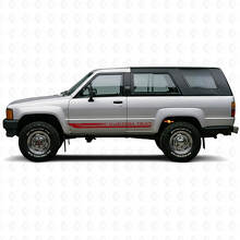 Checkered Curved Stripes Rocker Panel Vinyl Decal for Toyota 4Runner 1984-1989_3