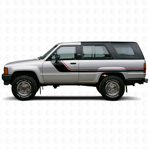 Twin Stripes Side Vinyl Decal Kit for Toyota 4Runner 1984-1989 1