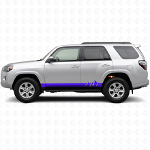 Mountains Wide Stripes Rocker Panel Vinyl Decal for Toyota 4Runner 2009-2024 2