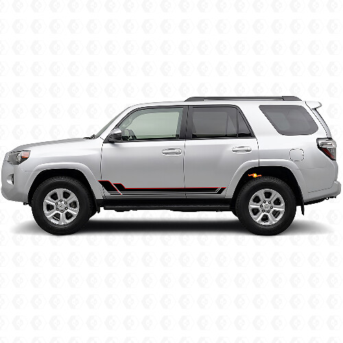 Twin Stripes Rocker Panel Vinyl Decal Kit for Toyota 4Runner 2009-2024