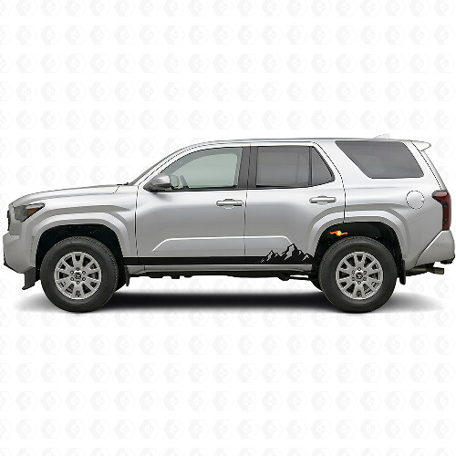 Mountains Thin Stripes Rocker Panel Vinyl Decal for Toyota 4Runner 2024+ 1