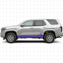 Mountains Thin Stripes Rocker Panel Vinyl Decal for Toyota 4Runner 2024+ 2