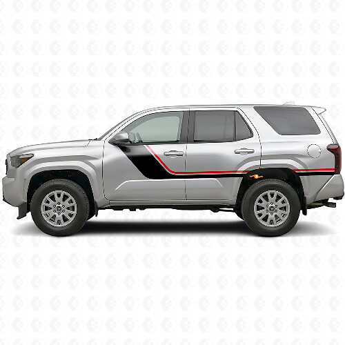 Ensemble de décalcomanies latérales en vinyle à doubles rayures pour Toyota 4Runner 2024+