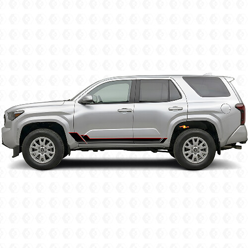 Twin Stripes Rocker Panel Vinyl Decal Kit for Toyota 4Runner 2024+ 1