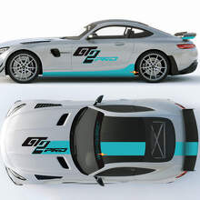 Racing GT2 Pro Side Hood Roof Trunk Vinyl Decal Kit For Mercedes AMG GT_5