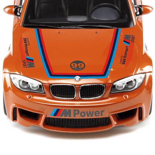 M Power Hood Side and Bumpers Vinyl Decal Kit for BMW 1M Coupé E82 1