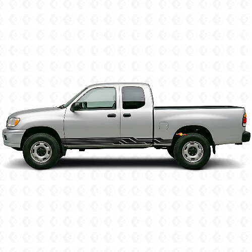 Intertwined Stripes Rocker Panel Vinyl Decal for Toyota Tundra 1999-2006