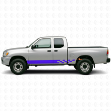 Checkered Stripes Rocker Panel Vinyl Decal for Toyota Tundra 1999–2006 2