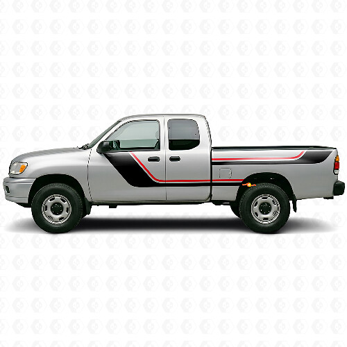 Twin Stripes Door and Rear Side Vinyl Decal Kit for Toyota Tundra 1999-2006