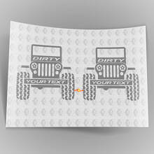 Dirty Vinyl Decal for Jeep Wrangler Rubicon Sahara JK CJ TJ YJ_2