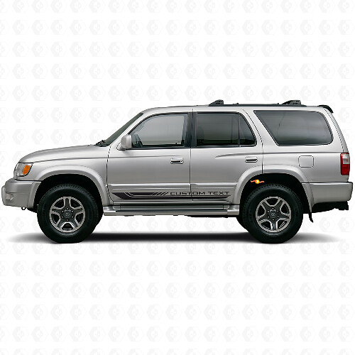 Checkered Curved Stripes Rocker Panel Vinyl Decal for Toyota 4Runner 1995-2002
